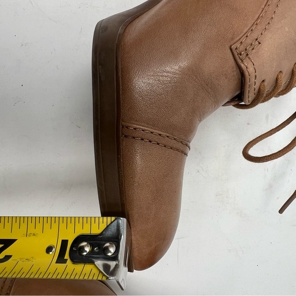 Franco Sarto Izaro Leather Lace Up Oxford Heels Booties Brown Tan Women’s US 8M - Picture 12 of 12